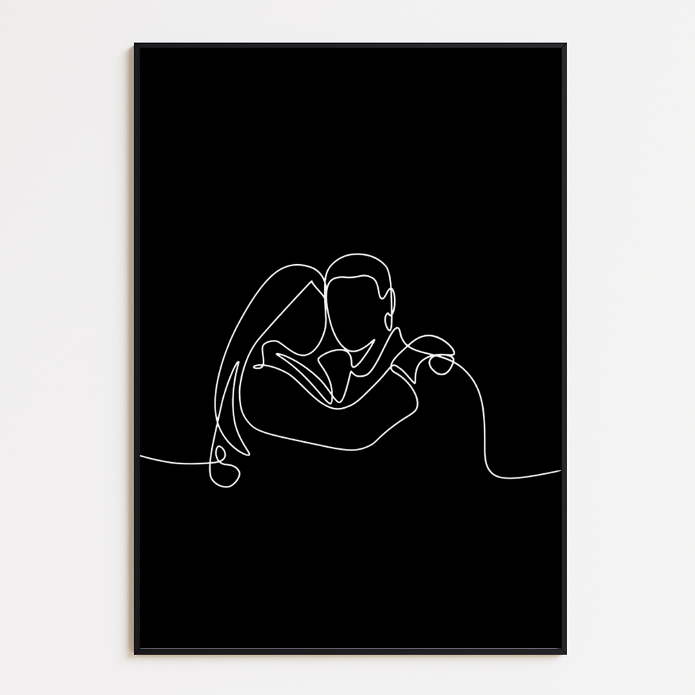 Poster Lijnen - Verliefde Mensen