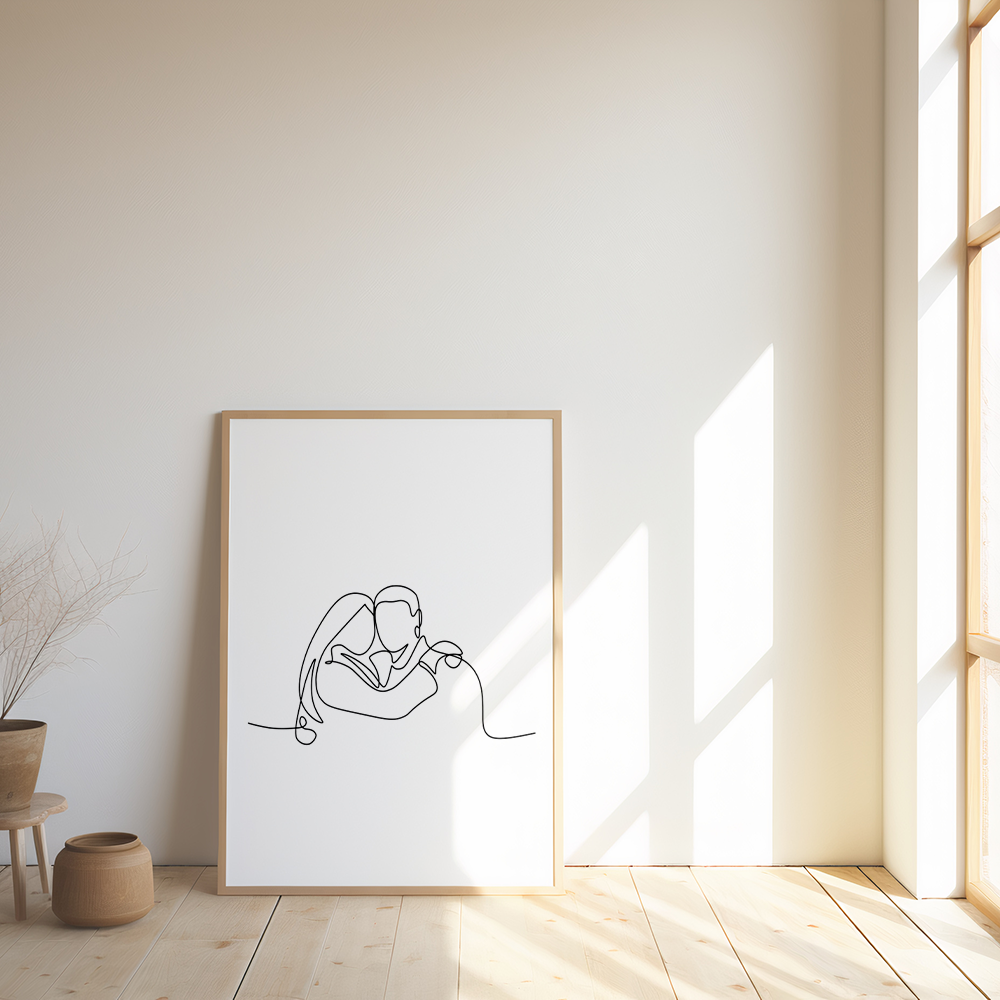 Poster Lijnen - Verliefde Mensen