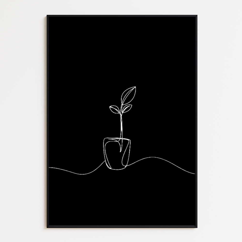 Poster Lijnen - Plant