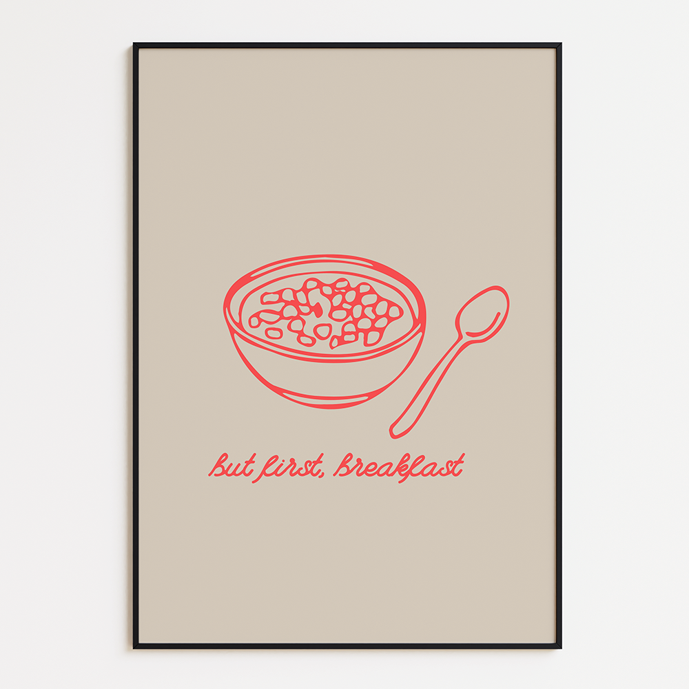 Poster But First, Breakfast