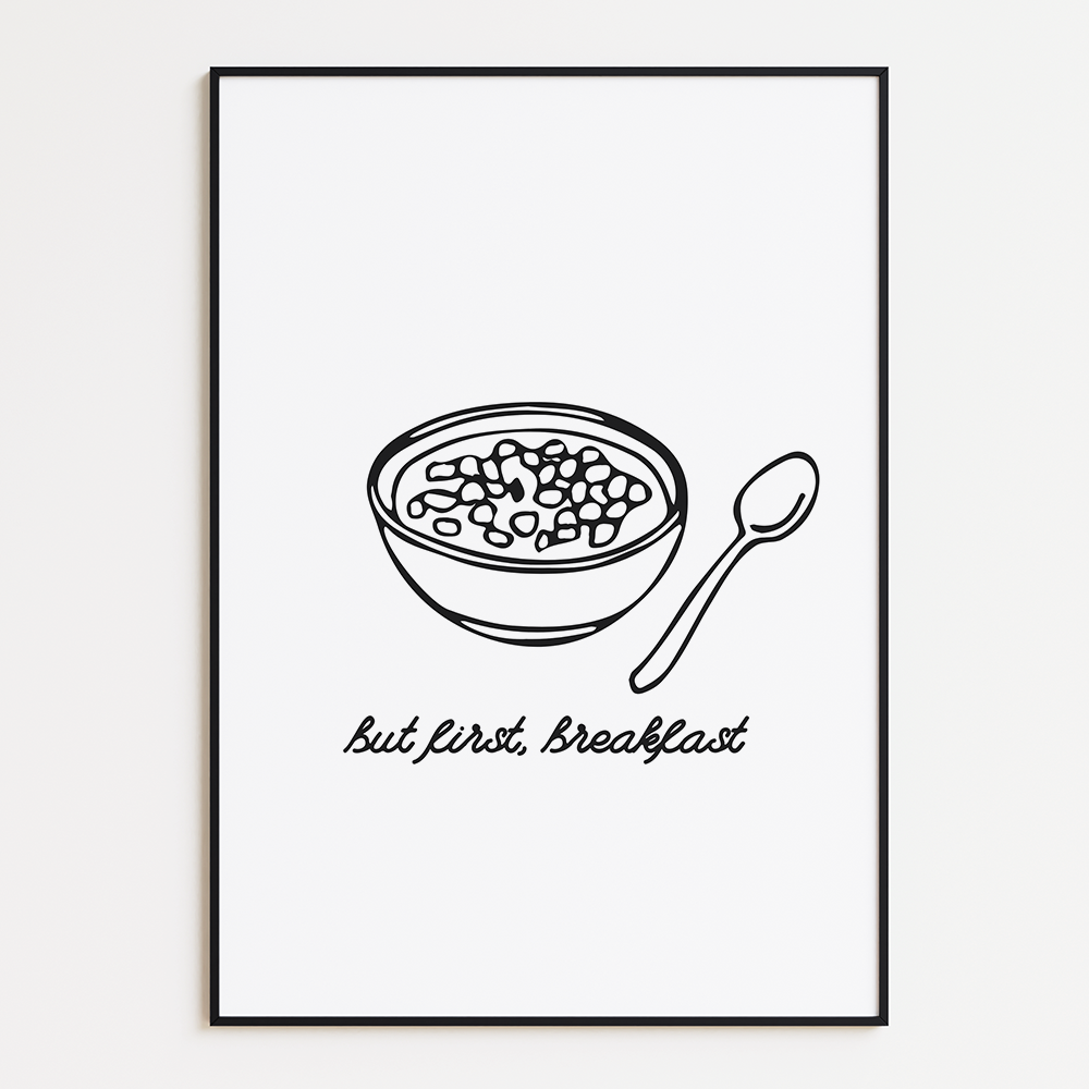 Poster But First, Breakfast