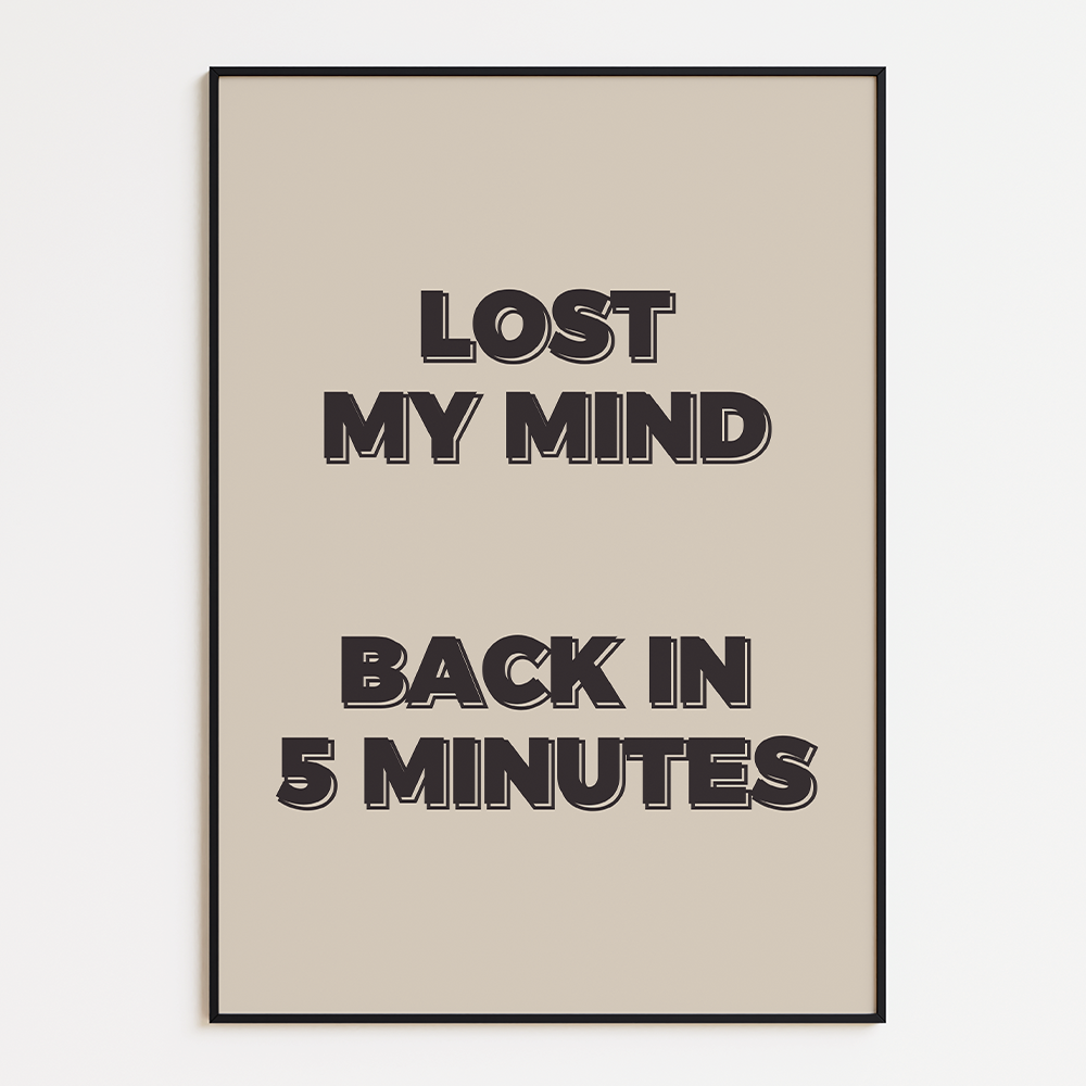 Poster Be Back in 5 Minutes
