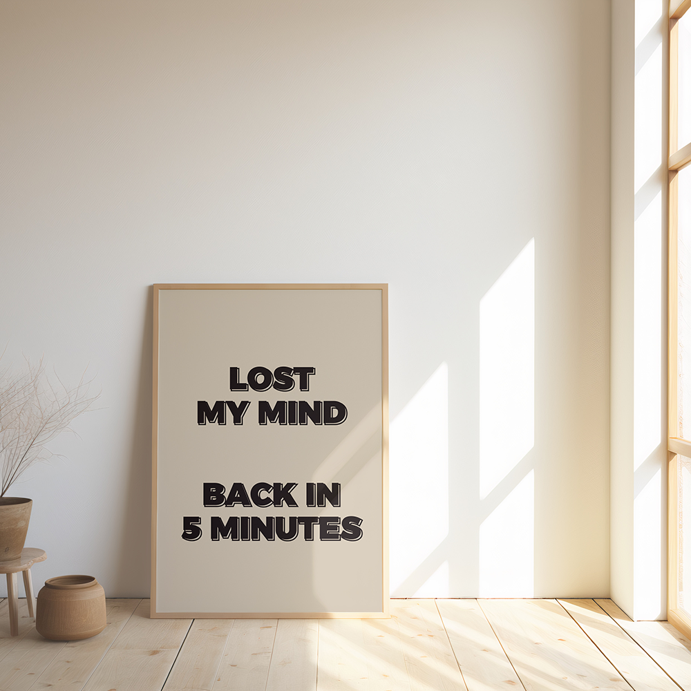 Poster Be Back in 5 Minutes