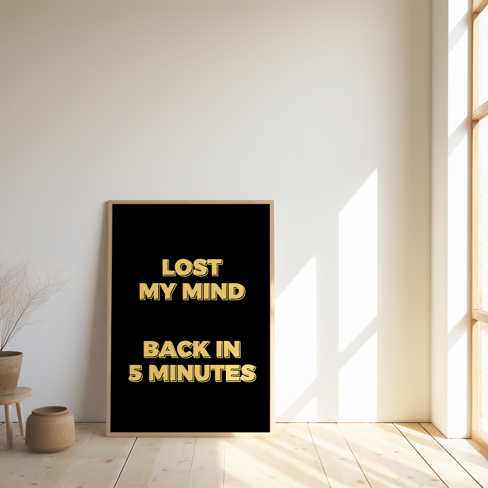 Poster Be Back in 5 Minutes