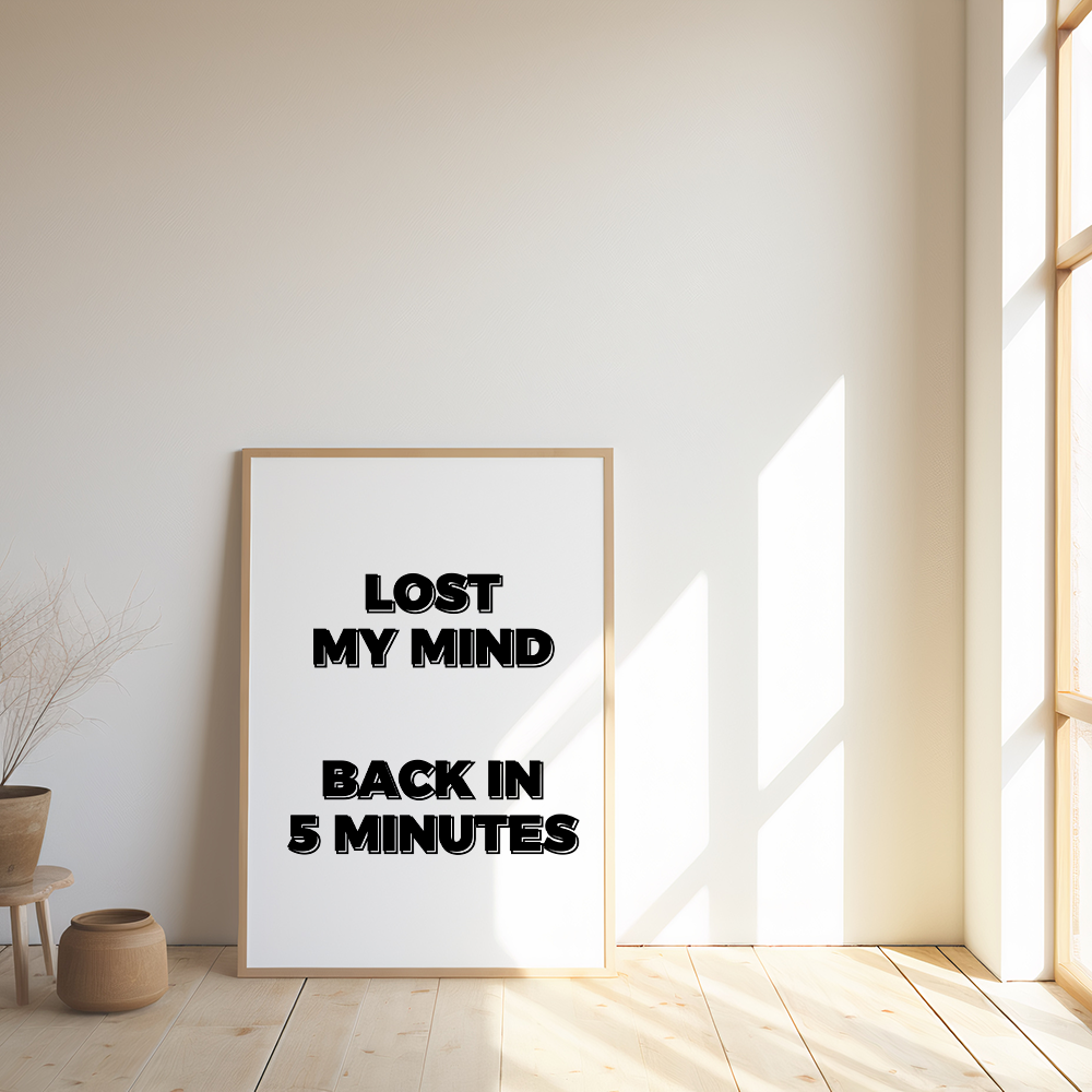 Poster Be Back in 5 Minutes