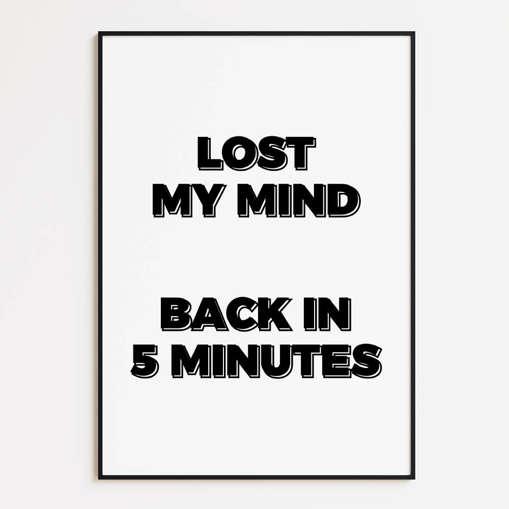 Poster Be Back in 5 Minutes