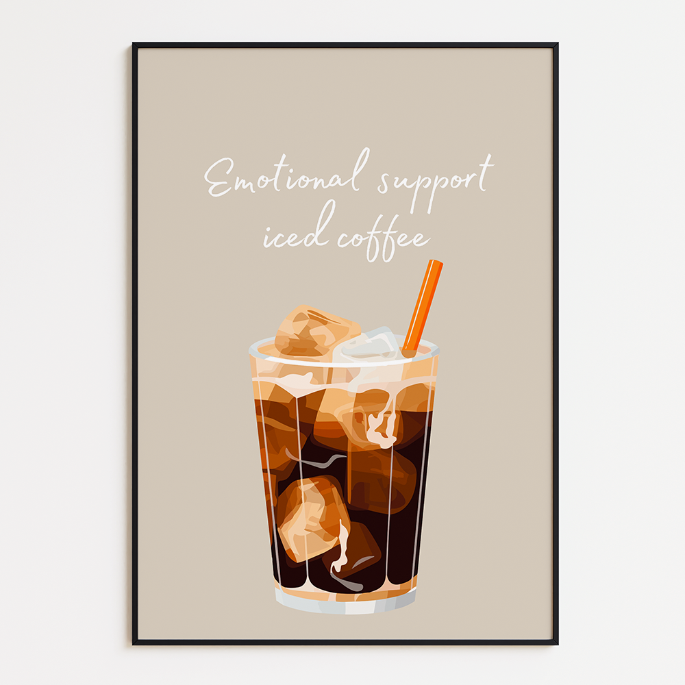 Poster Emotional Support Iced Coffee