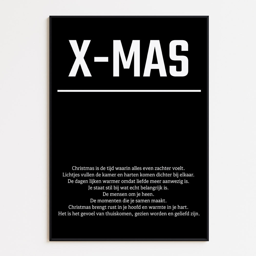 Poster X-mas met beschrijving