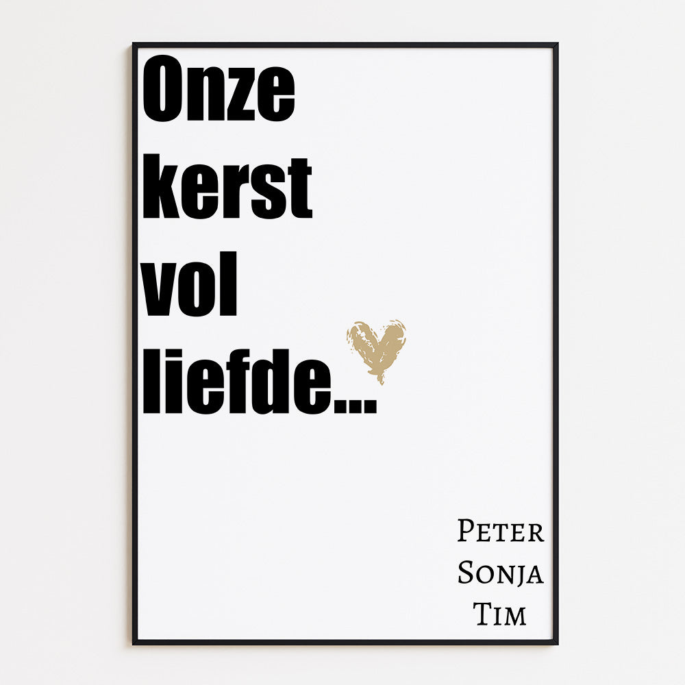 Huis Vol kerst met Namen