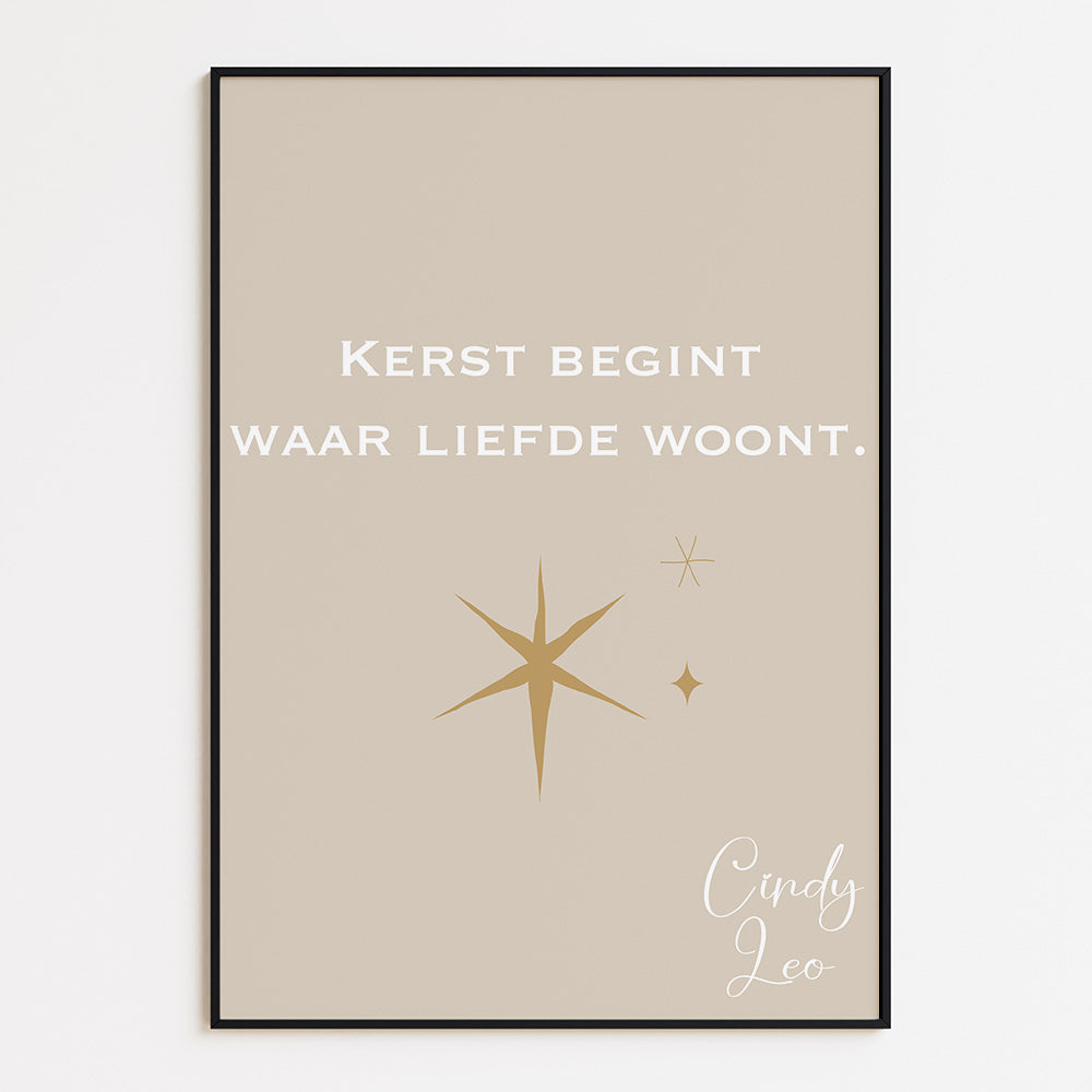 Kerst begint waar liefde woont met namen