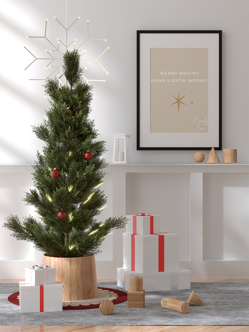 Kerst begint waar liefde woont met namen