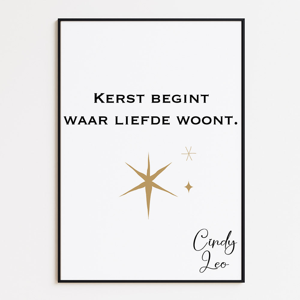 Kerst begint waar liefde woont met namen