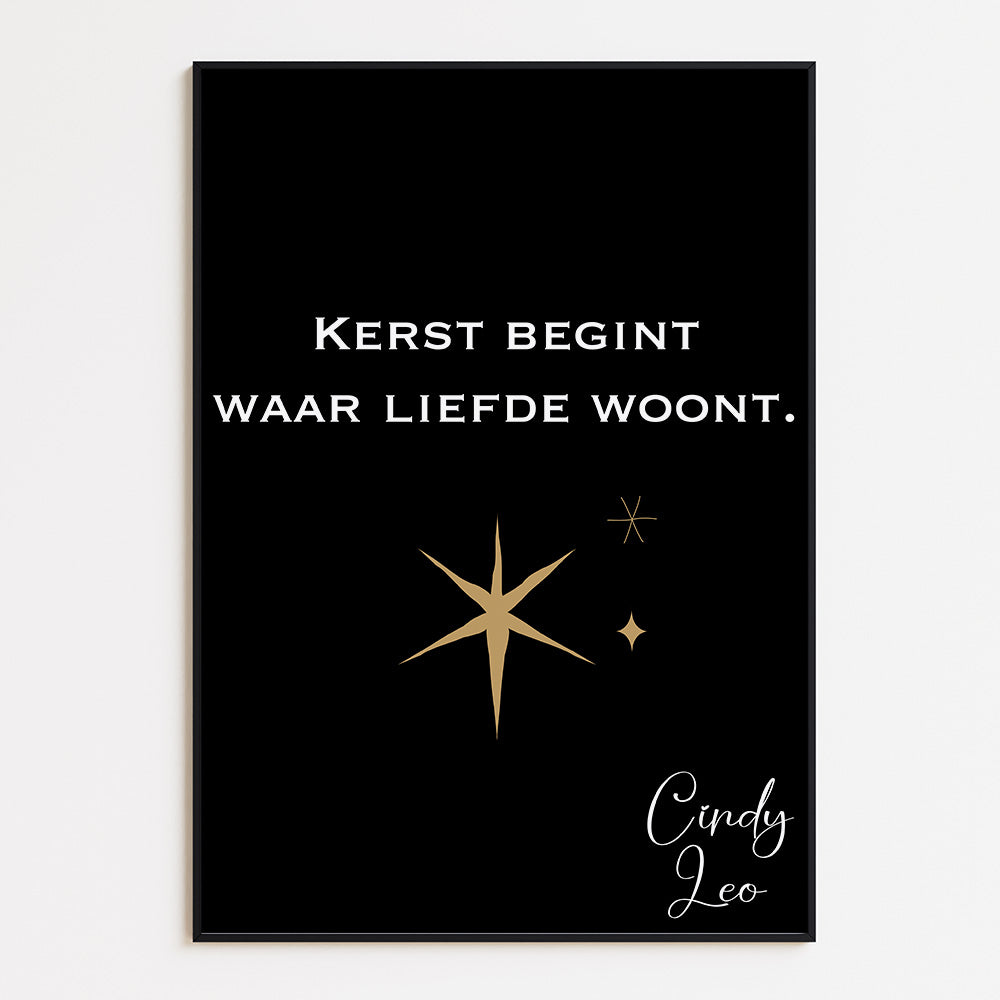 Kerst begint waar liefde woont met namen