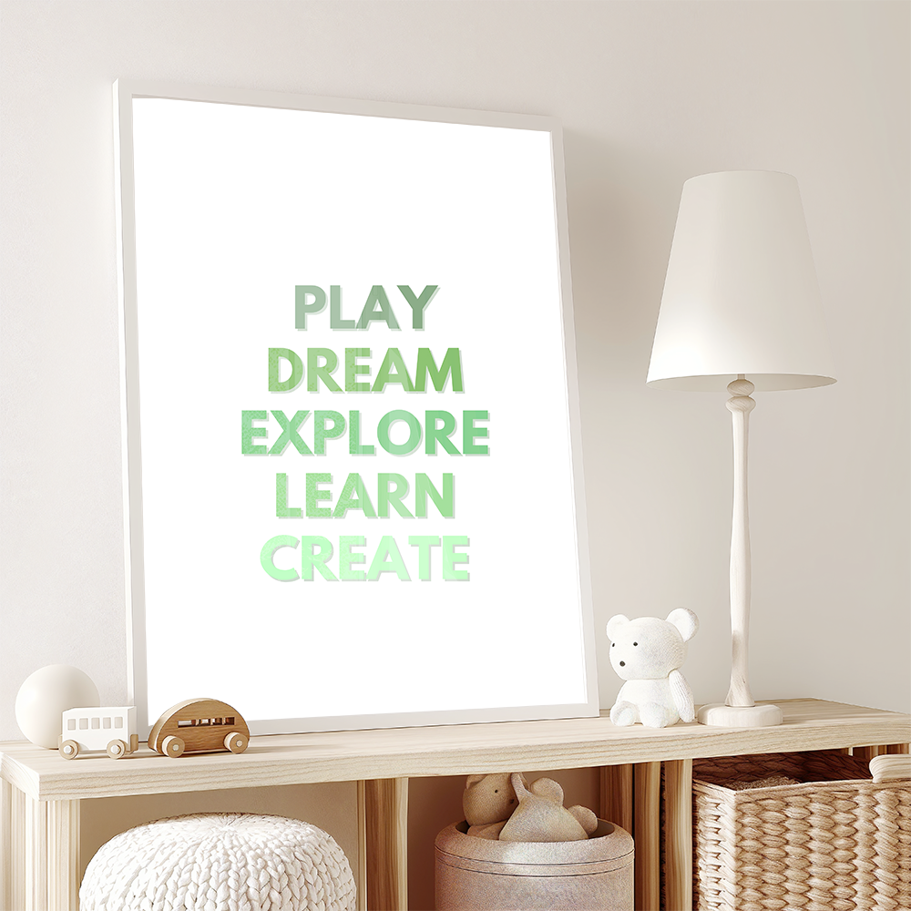 Play, dream, explore, learn, and create