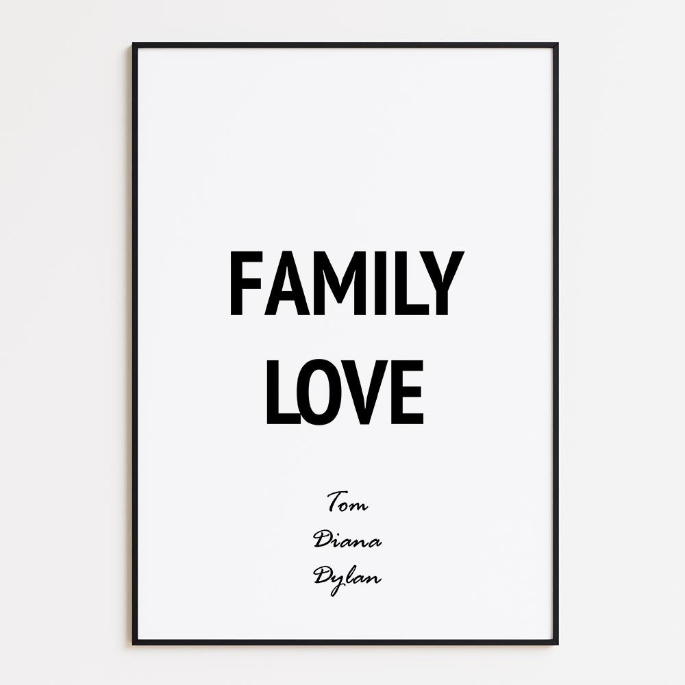 Family Love Met Namen