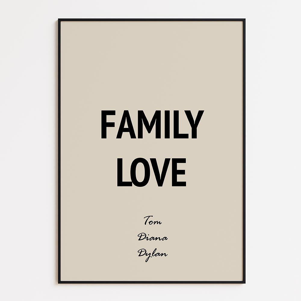 Family Love Met Namen