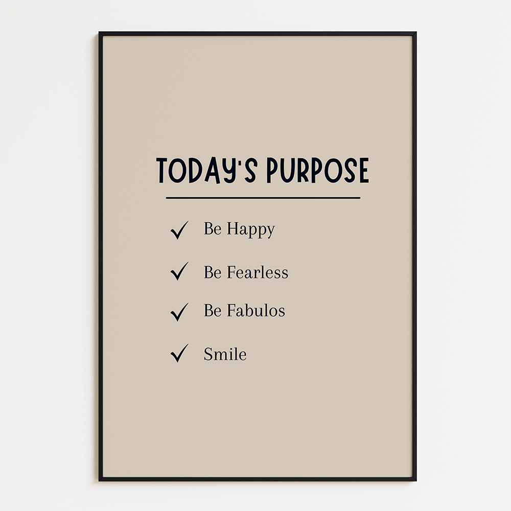 Today's purpose