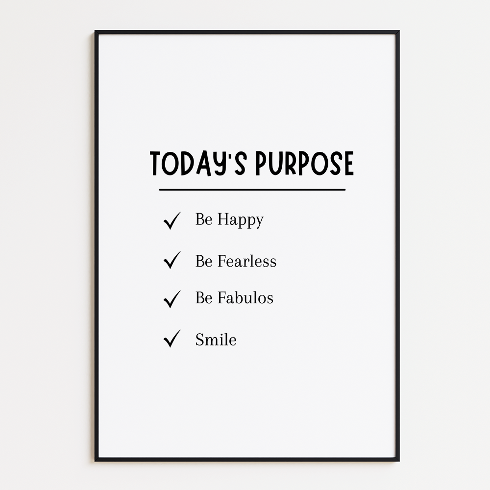 Today's purpose