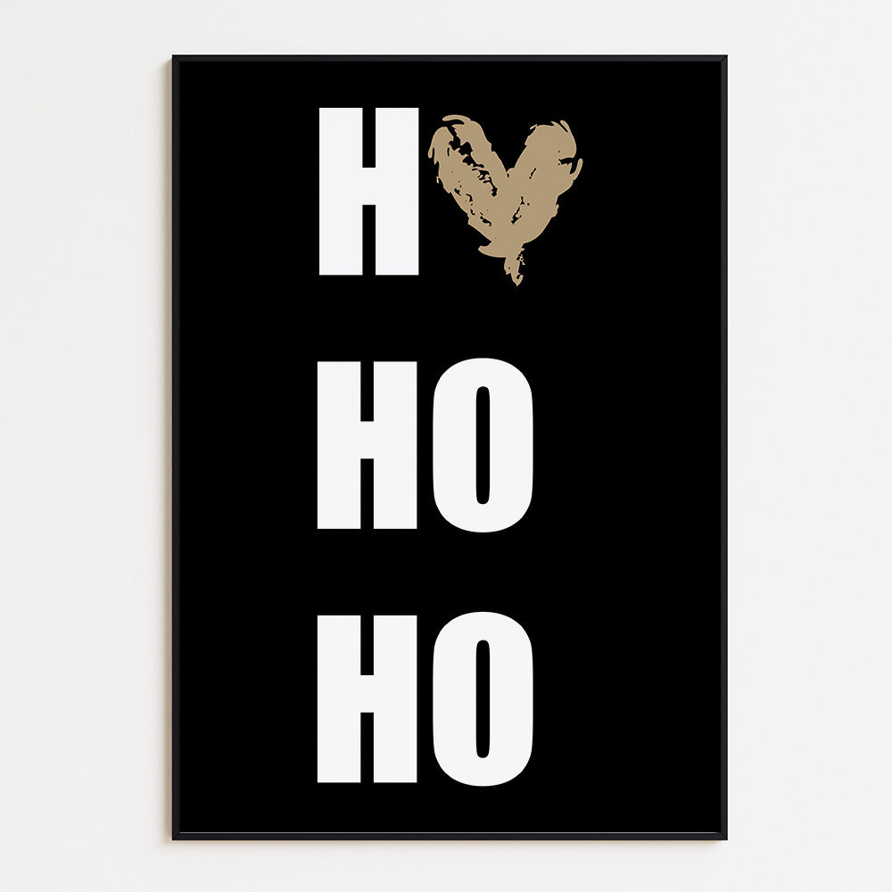 Poster Ho Ho Ho met hartje