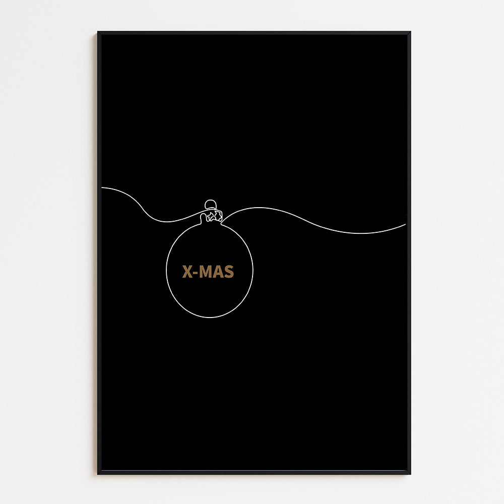 Poster X mas kerstbal