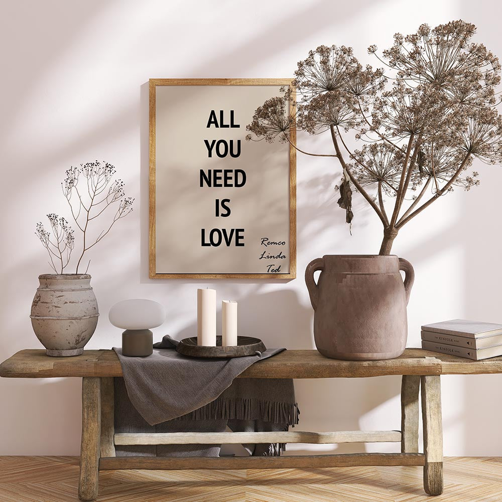 All you need is love met namen