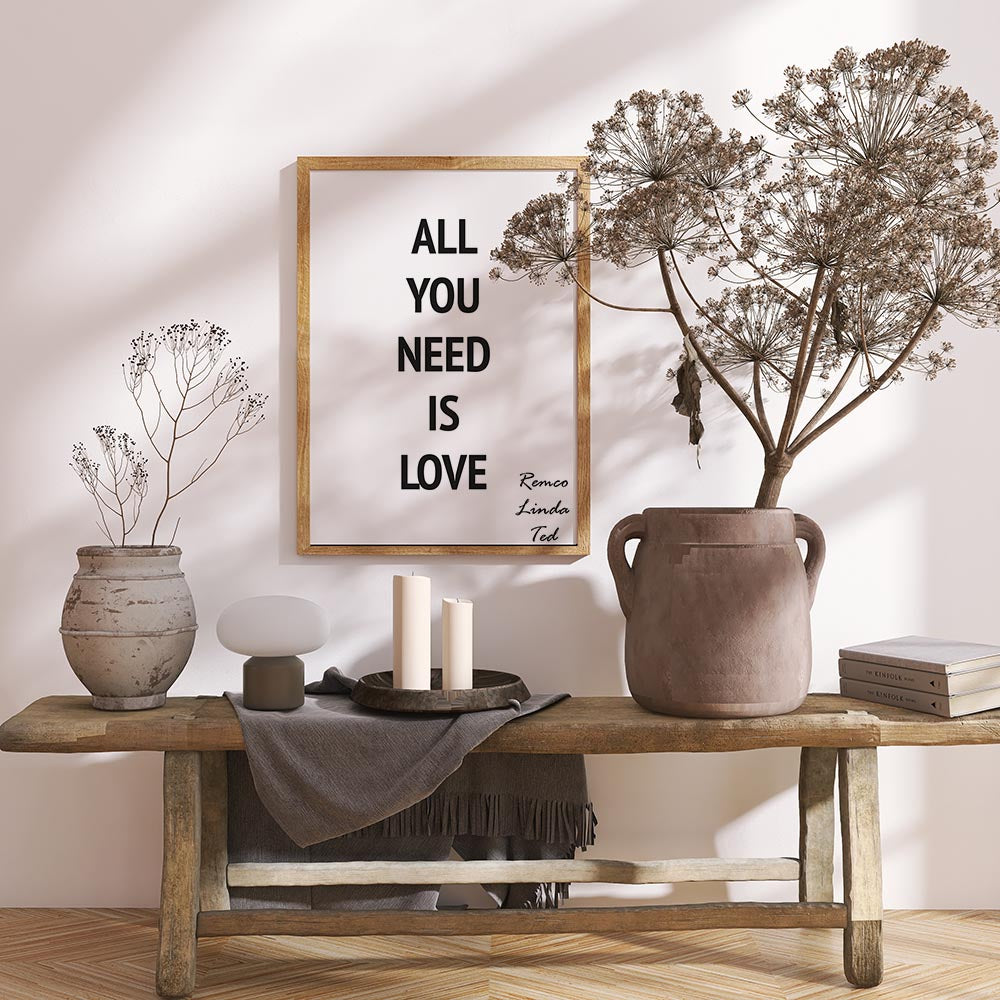 All you need is love met namen