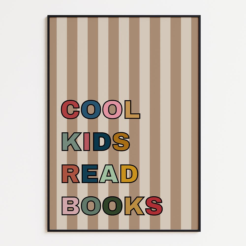 Cool kids read books poster