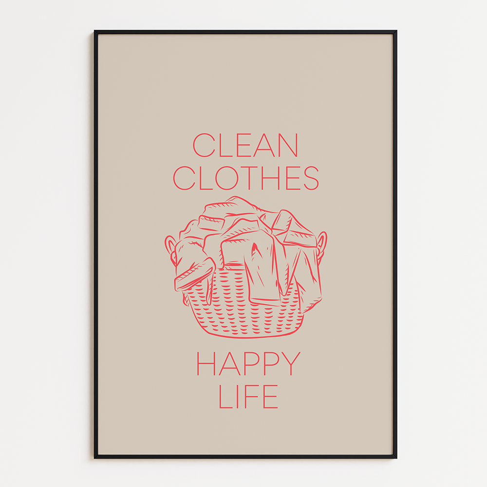 Clean clothes happy life