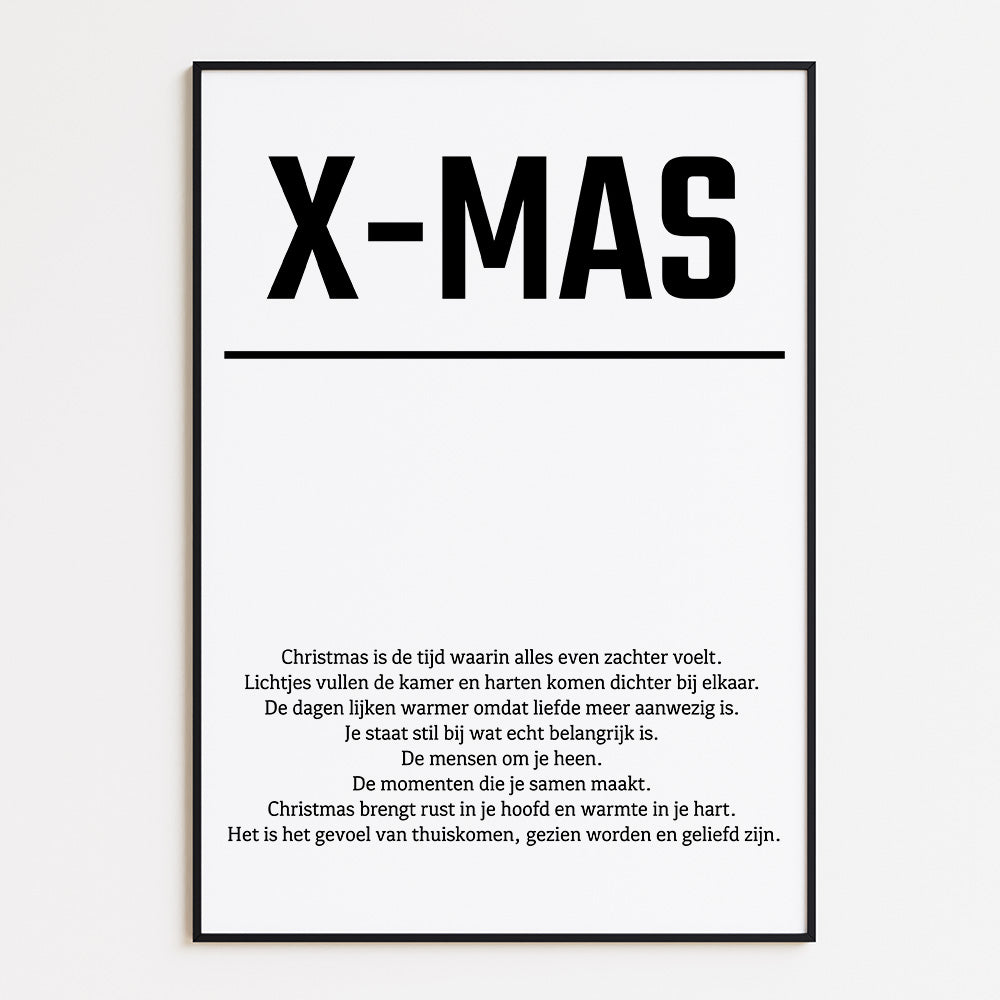 Poster X-mas met beschrijving